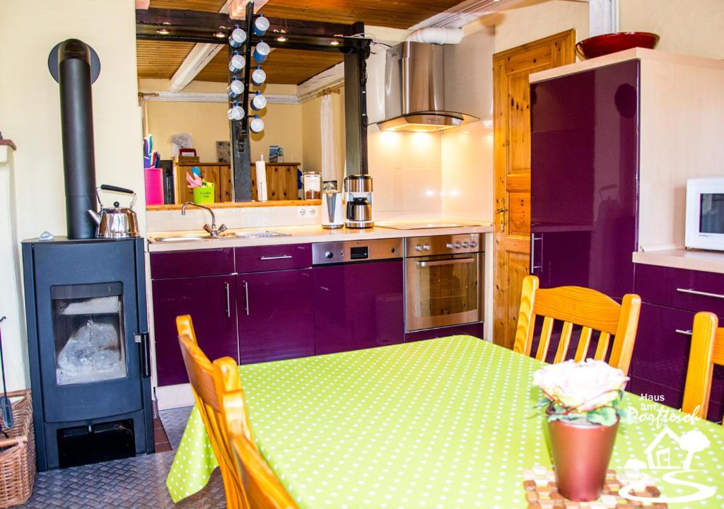 Kuchyň nebo kuchyňský kout v ubytování Haus am Dorfteich Fehmarn