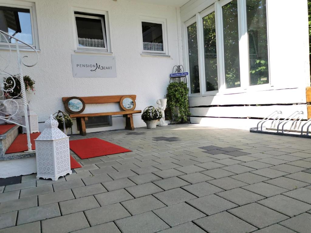 Balkón nebo terasa v ubytování Pension Mozart