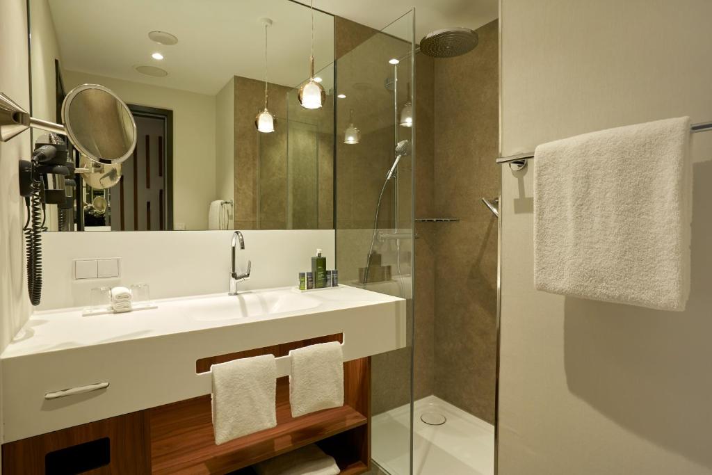 Koupelna v ubytování HYPERION Hotel München