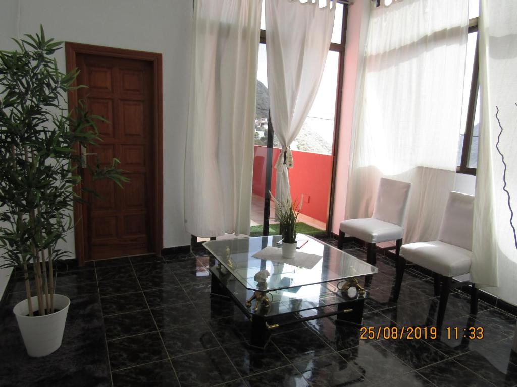 A seating area at CASA EN LA PLAYA DE VALLEHERMOSO, ISLA DE LA GOMERA