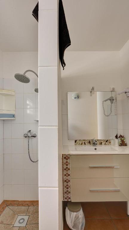 Koupelna v ubytování Hostellerie des châteaux