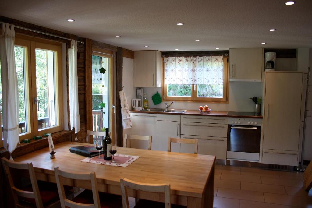 Kuchyň nebo kuchyňský kout v ubytování Chalet Samson