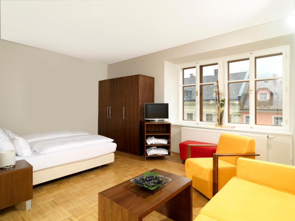 TV a/nebo společenská místnost v ubytování Ferienappartements Oberstbergmeisteramt
