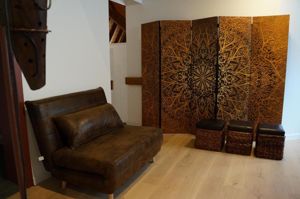 Posezení v ubytování Charming Suites Jan Zonder Vrees