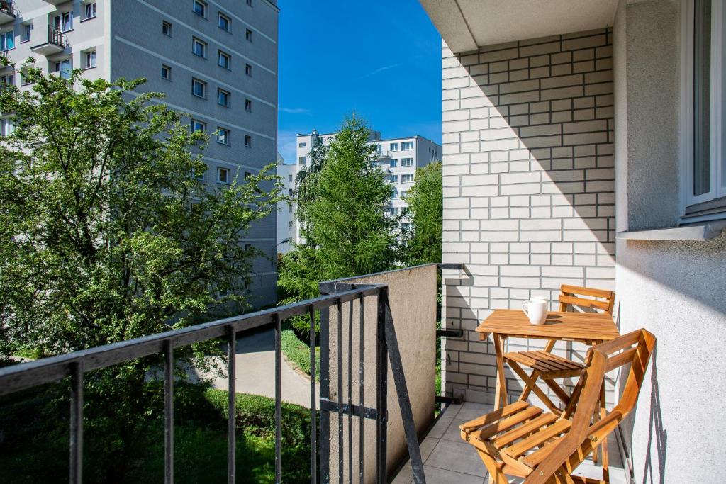 Balkón alebo terasa v ubytovaní First Central Apartments by Noclegi Renters