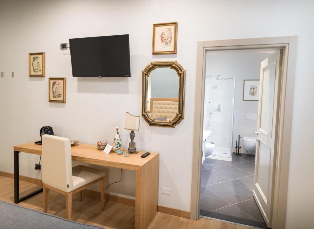 TV a/nebo společenská místnost v ubytování Brunelli B&B