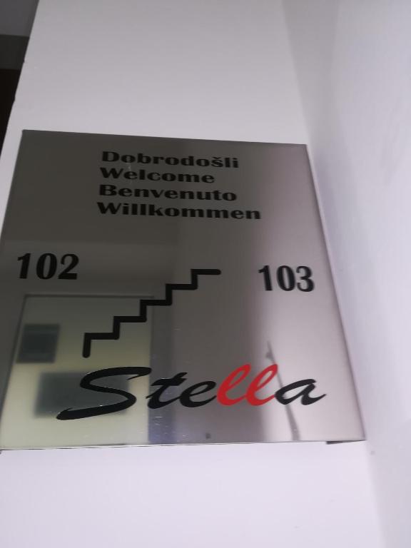 Certifikát, hodnocení, plakát nebo jiný dokument vystavený v ubytování Apartment Stella