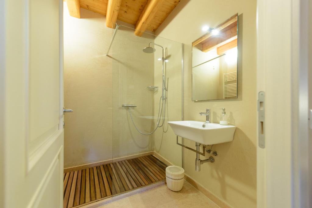 Koupelna v ubytování B&B Corte Jago