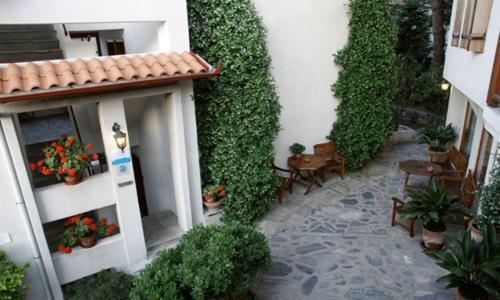 A garden outside Guesthouse Papanikolaou