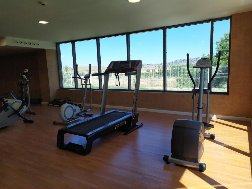 Fitness centrum a/nebo fitness zařízení v ubytování Alda El Espinar