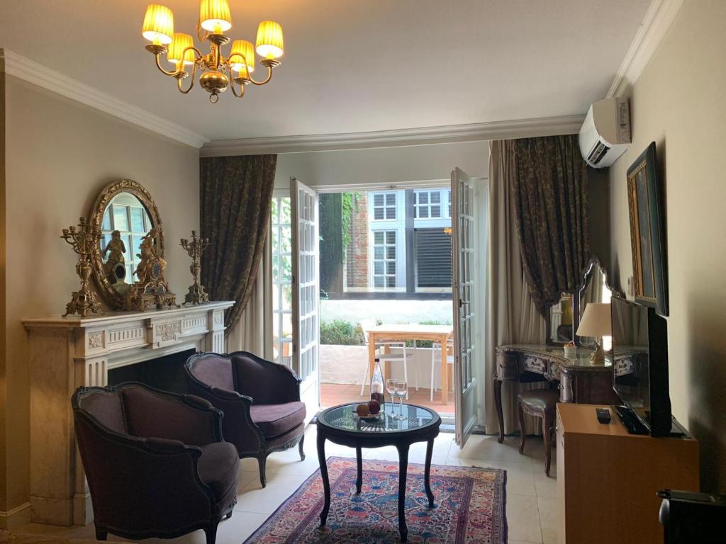 Posezení v ubytování Boutique Hotel Die Swaene