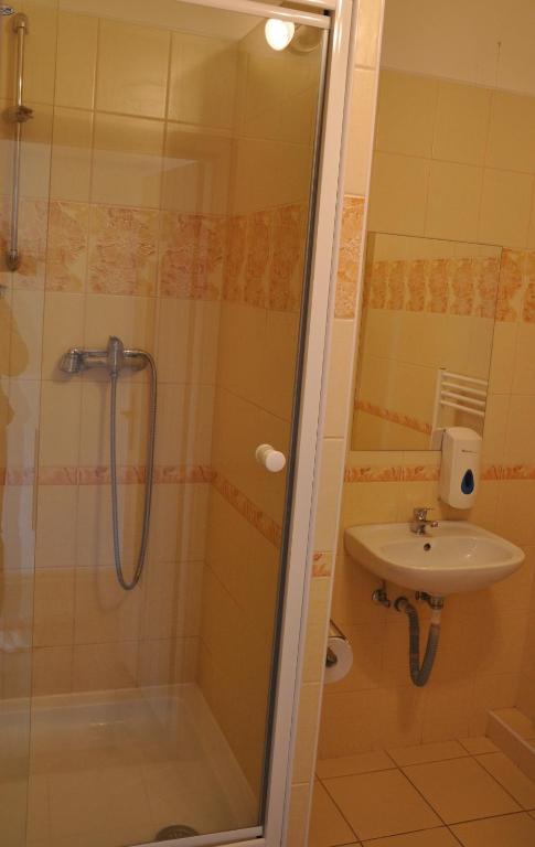 Koupelna v ubytování Hotel Děčín