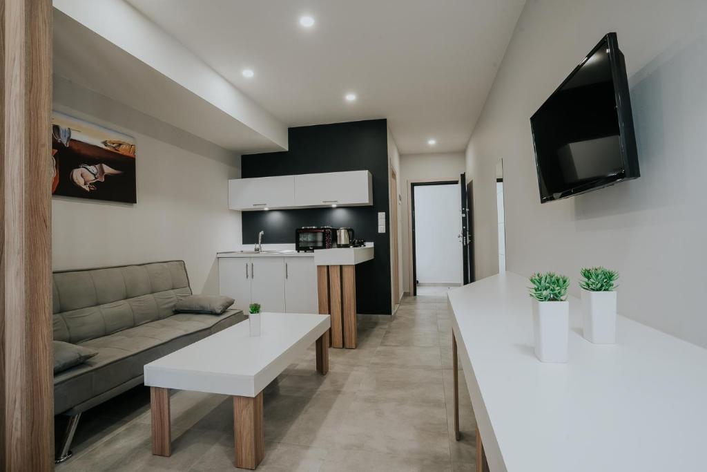 Kuchyň nebo kuchyňský kout v ubytování Unique Experience Apartment’s