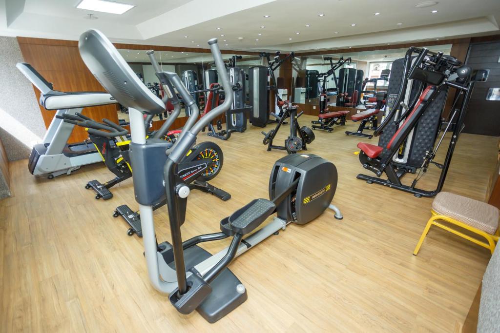Fitness centrum a/nebo fitness zařízení v ubytování Hotel Crowne Imperial