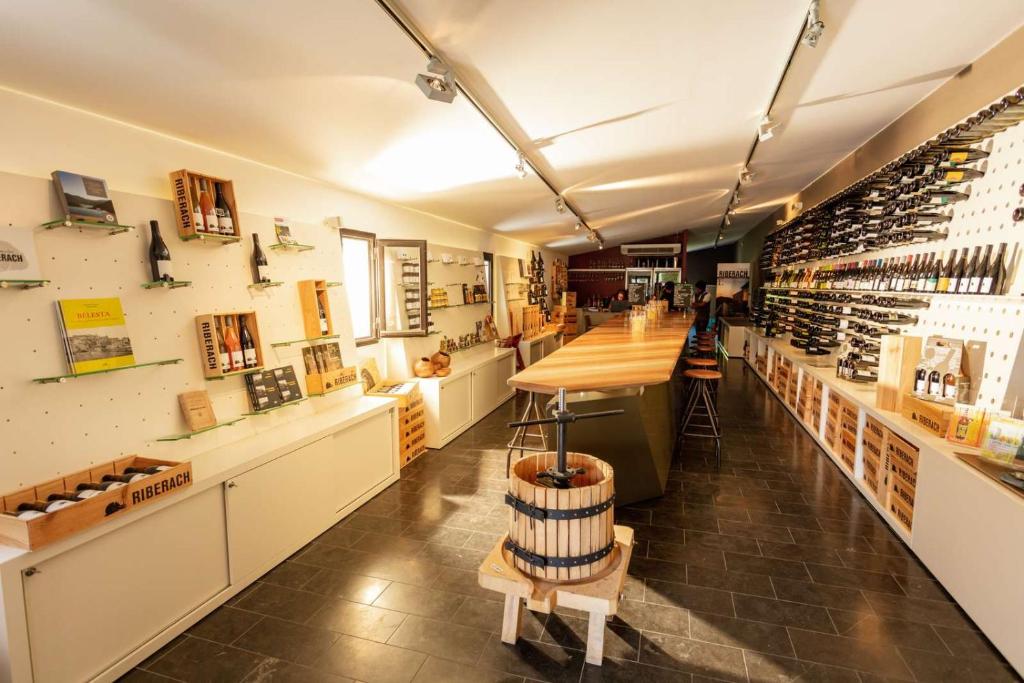 Nápoje v ubytování Domaine Riberach - Restaurant étoilé - Spa - Piscine naturelle - Vignoble bio