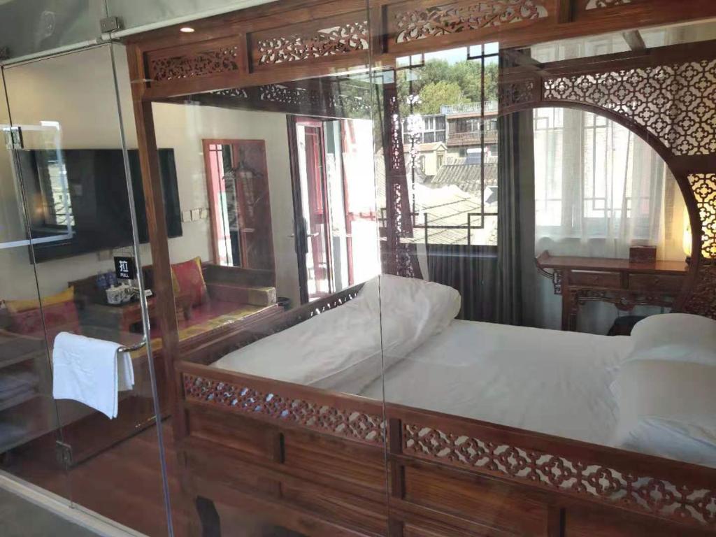 Posezení v ubytování Qinfu Hotel Beijing Nanluogu Lane Houhai
