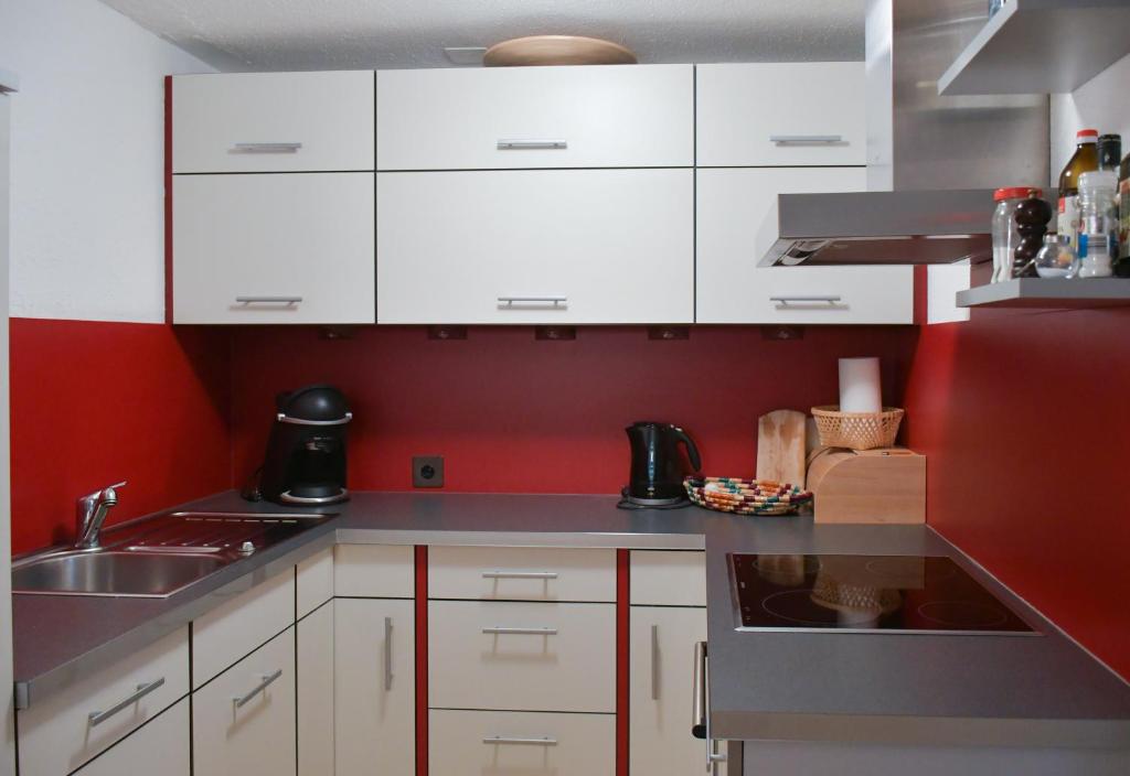 Kuchyň nebo kuchyňský kout v ubytování Apartment in Casa Caral - Flims Waldhaus
