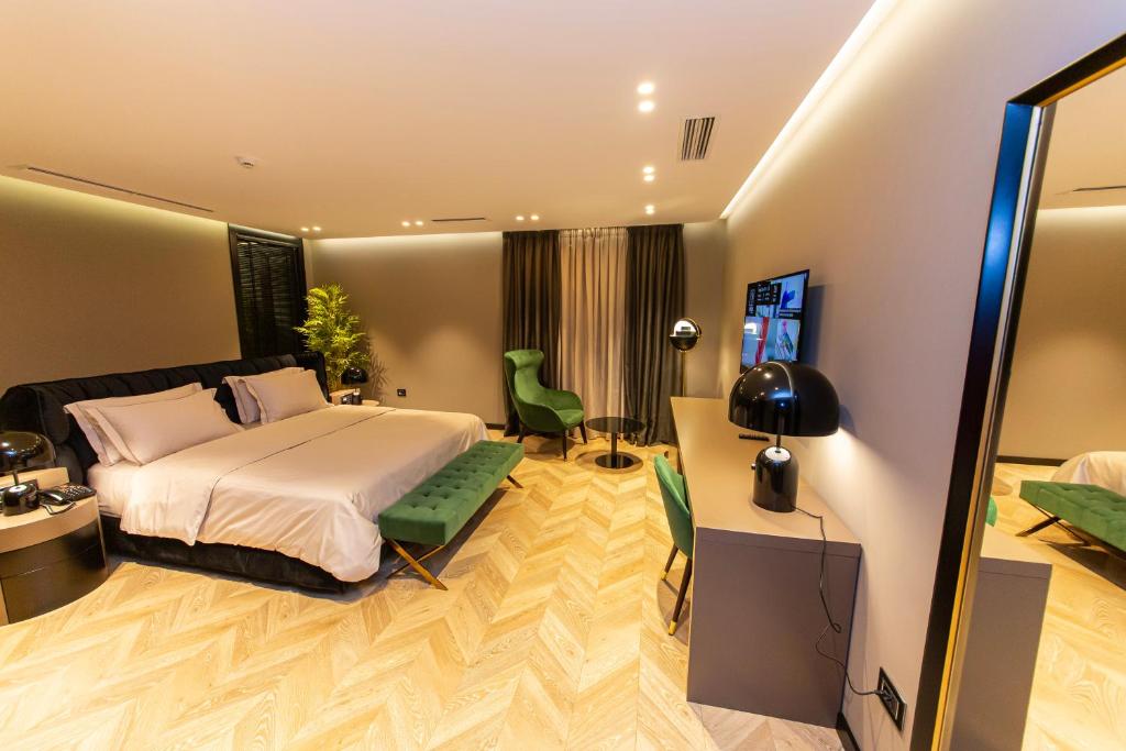 TV a/nebo společenská místnost v ubytování Hotel Unik