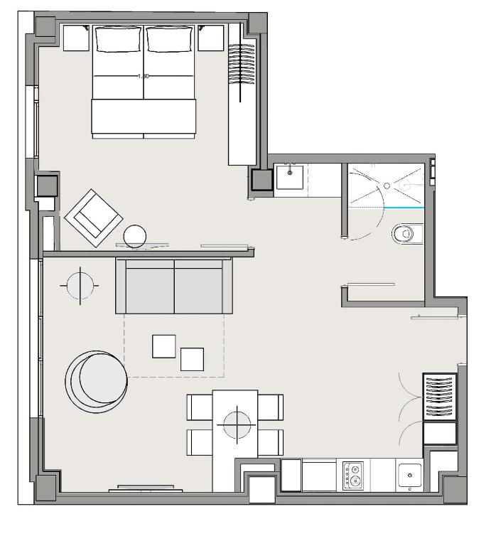 Plán poschodí v ubytovaní Voghe Premium Flats