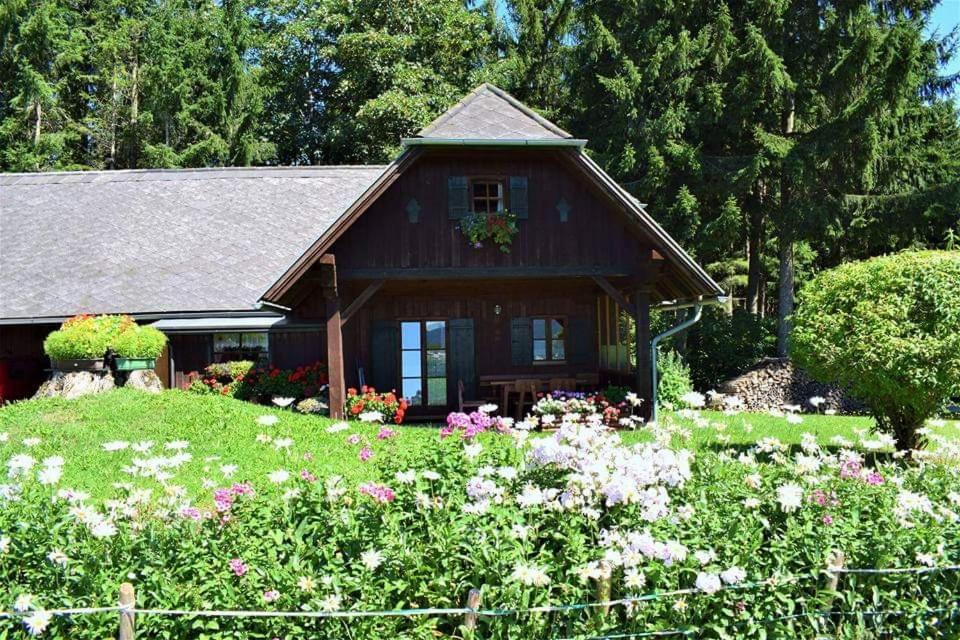 A garden outside Ferienhaus Kreiner