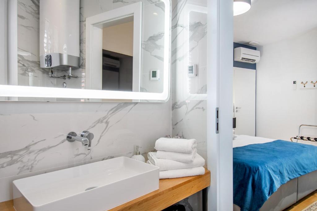 Posteľ alebo postele v izbe v ubytovaní Luxury rooms Paula