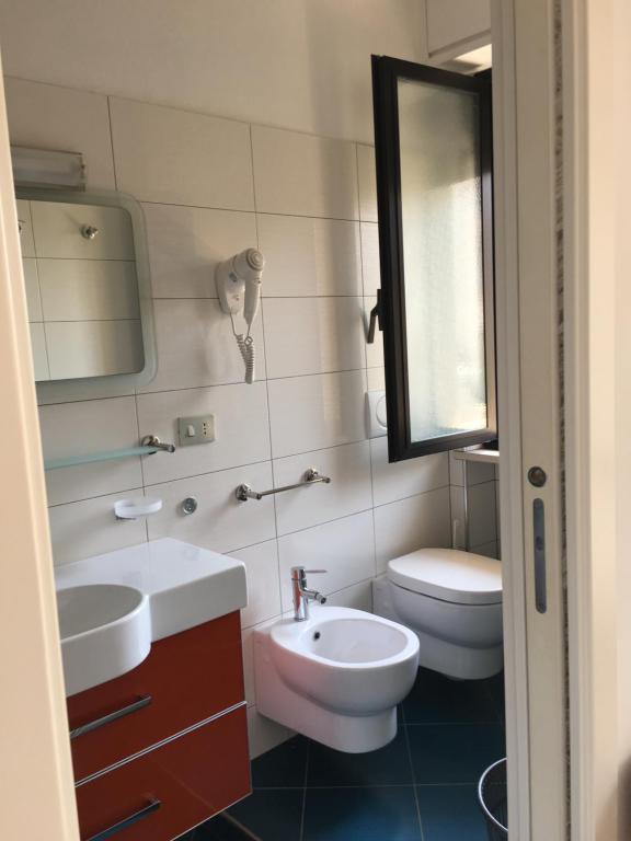 Koupelna v ubytování Hotel Alb's