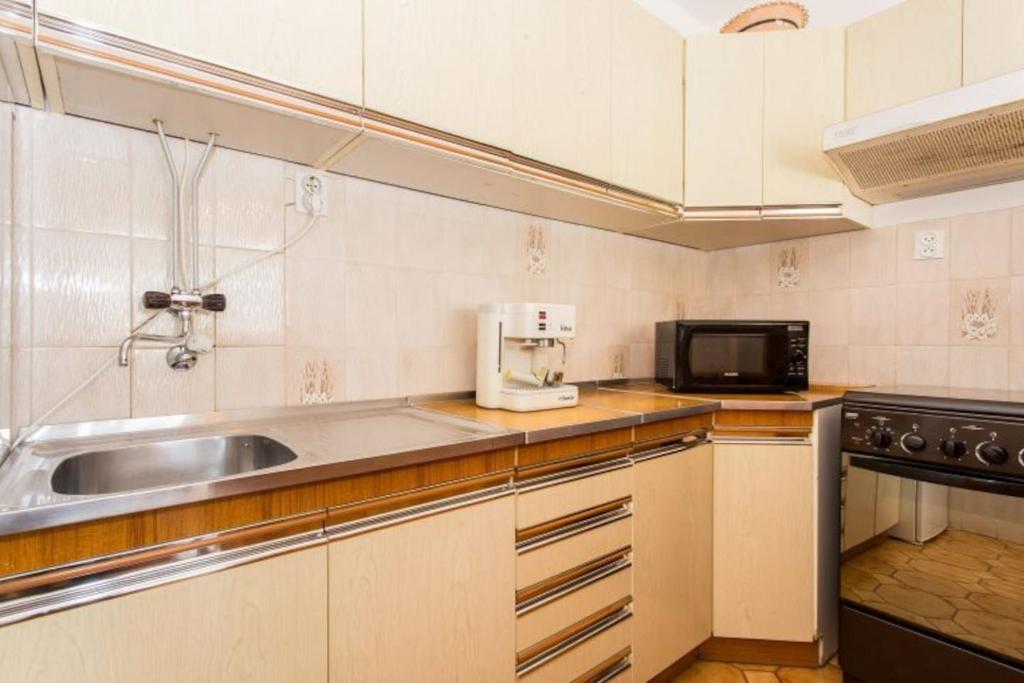 Kuchyň nebo kuchyňský kout v ubytování Apartman Morožin