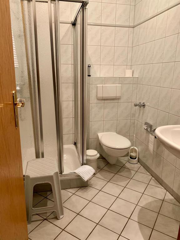 Koupelna v ubytování Gasthaus Beinker