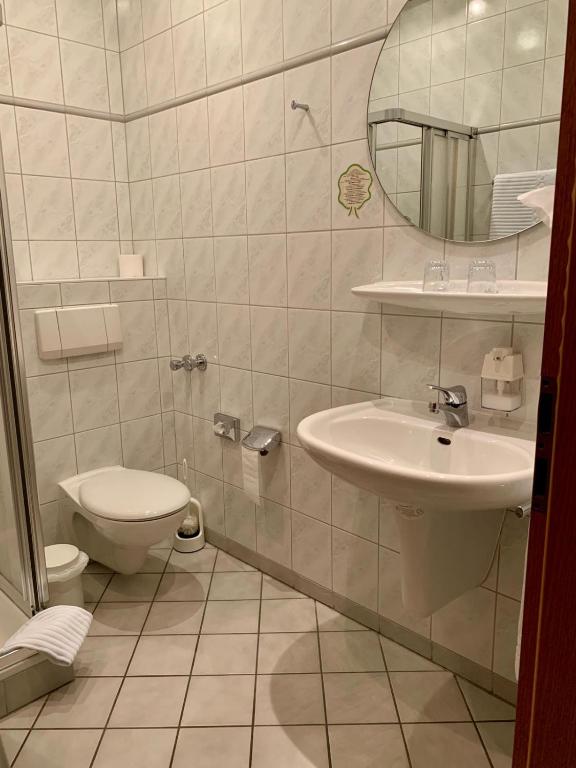 Koupelna v ubytování Gasthaus Beinker