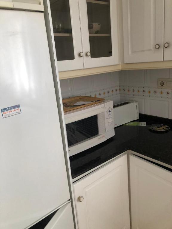 Kuchyň nebo kuchyňský kout v ubytování Apartamentos Puerta del Sol