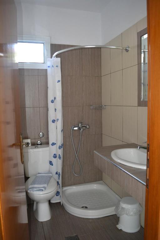 Koupelna v ubytování Villa Molos