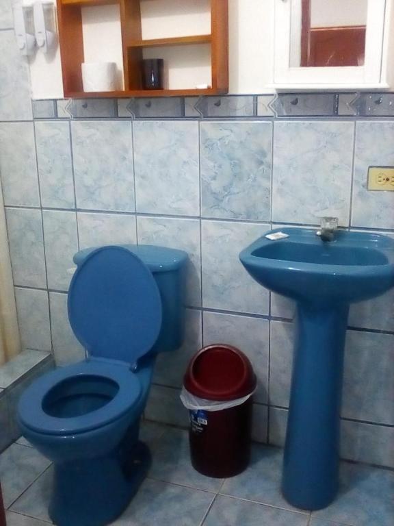 Koupelna v ubytování Hospedaje Sarita