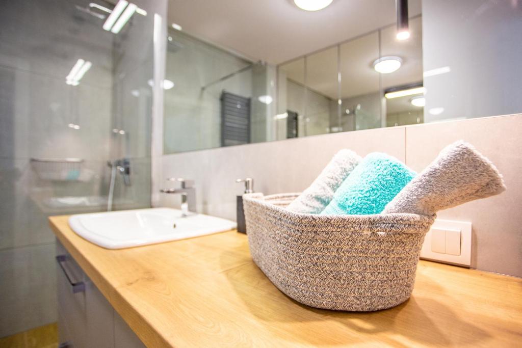 Kúpeľňa v ubytovaní Apartament Gardenia Sea&Sun DZIWNÓW PRZY PLAŻY