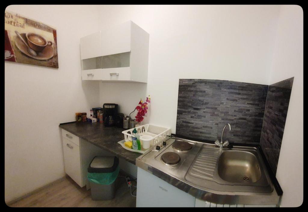 Kuchyň nebo kuchyňský kout v ubytování Hostel 199