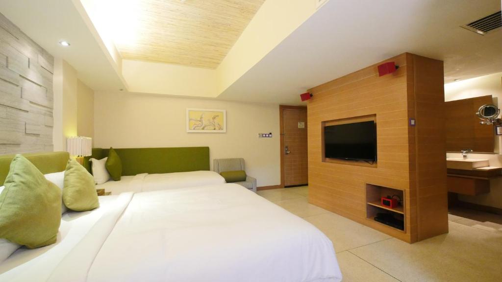 TV a/nebo společenská místnost v ubytování Cyberview Resort & Spa