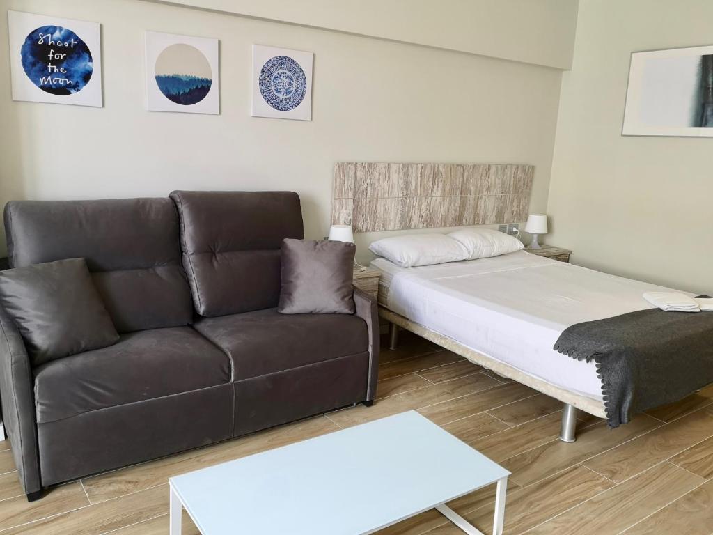 Posteľ alebo postele v izbe v ubytovaní Guajara Modern Studio