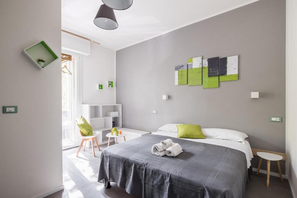 Tempat tidur dalam kamar di Interno 7 - Rooms da Vale