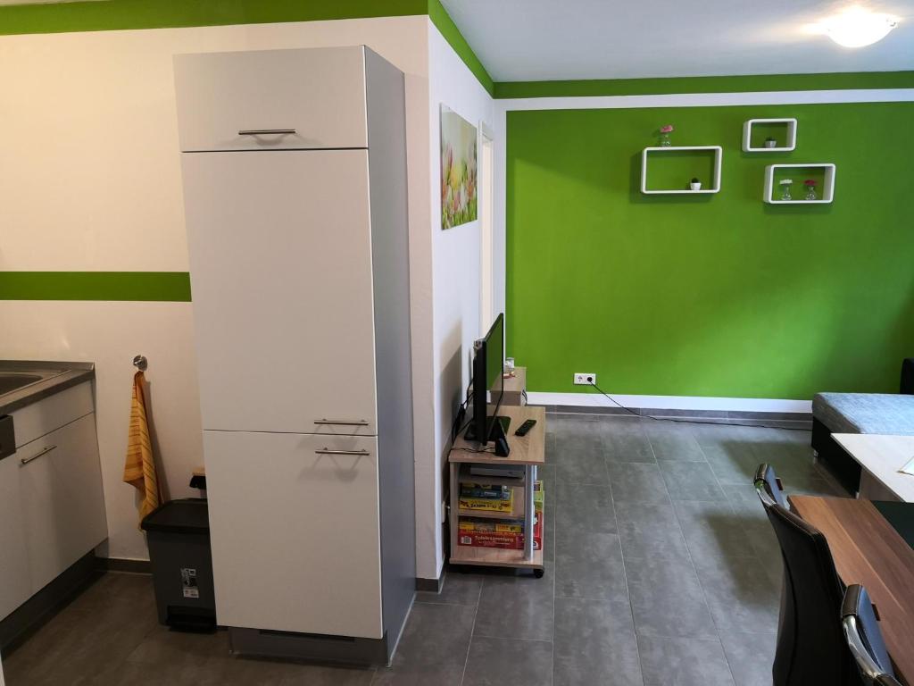 Kuchyň nebo kuchyňský kout v ubytování Ferienwohnung Pfaffenberg