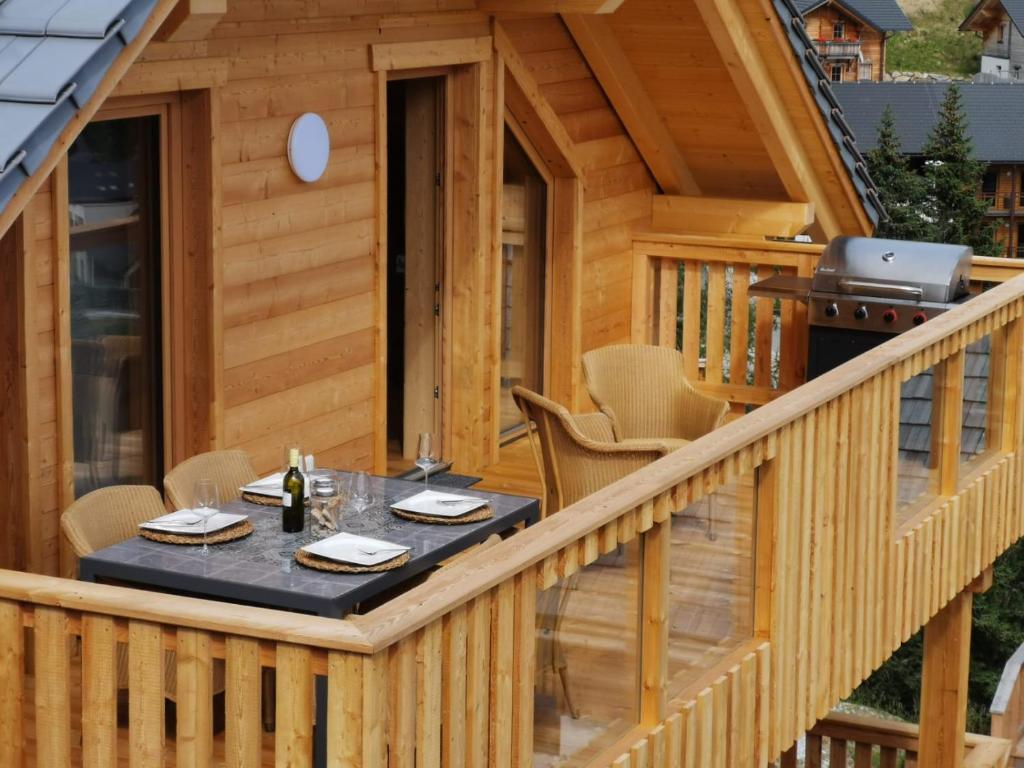 Balkón nebo terasa v ubytování Berghütte Murmele