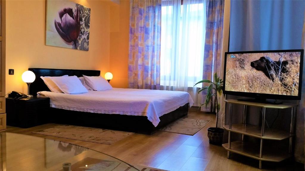 Postel nebo postele na pokoji v ubytování Family Hotel Sonata