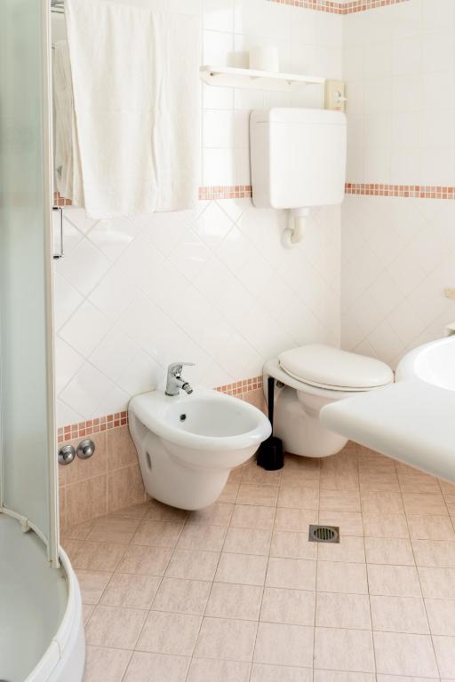 Koupelna v ubytování Hotel Tiglio