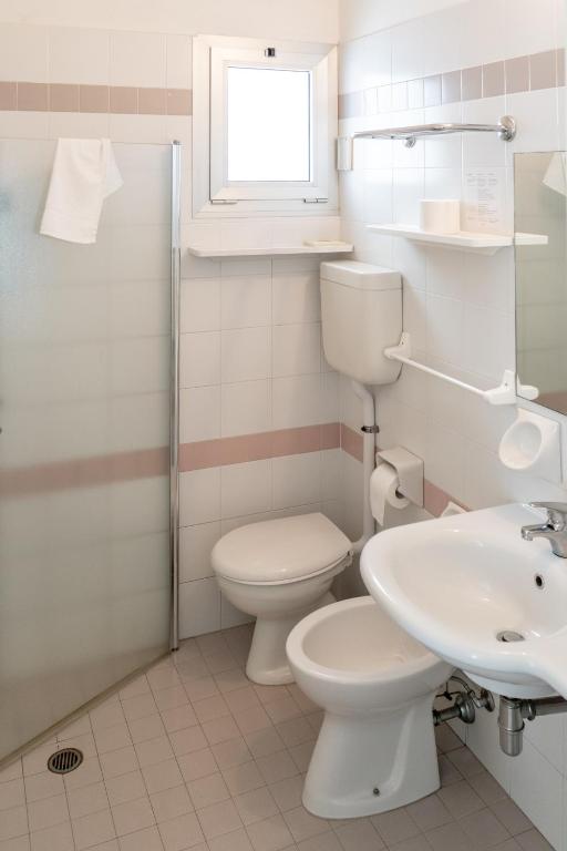 Koupelna v ubytování Hotel Tiglio