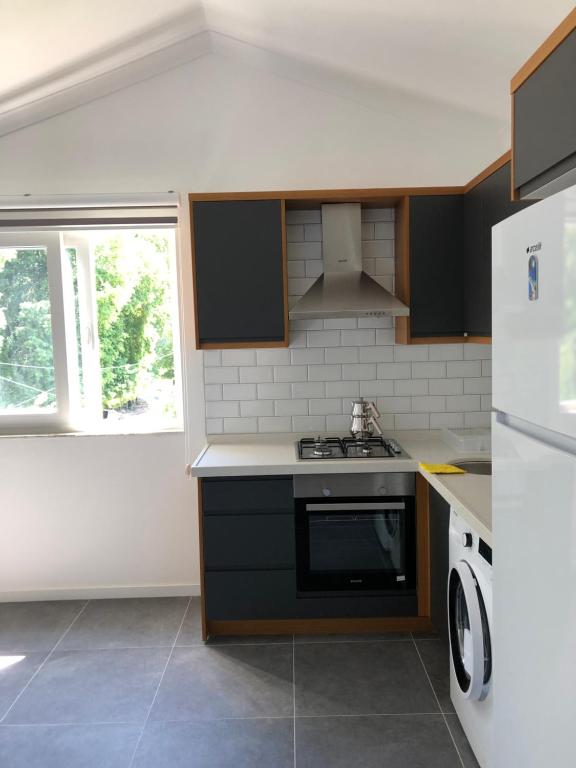Kuchyň nebo kuchyňský kout v ubytování AdaHan Family Rooms Gocek