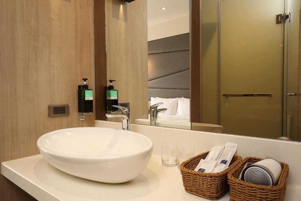 Koupelna v ubytování Kloud Hotel