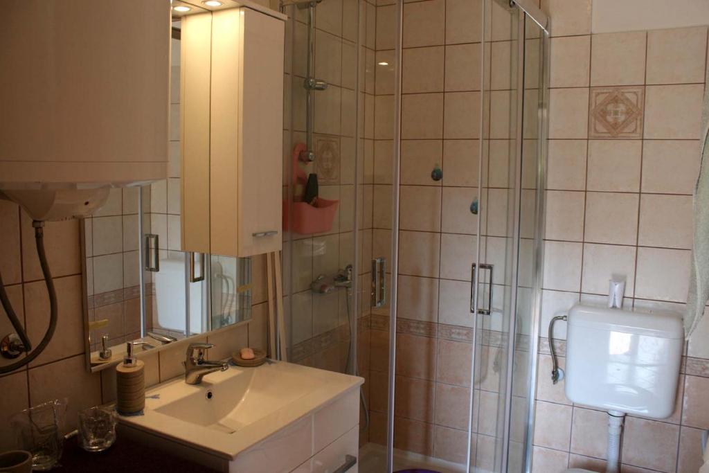 Kúpeľňa v ubytovaní Vila Zelena oaza