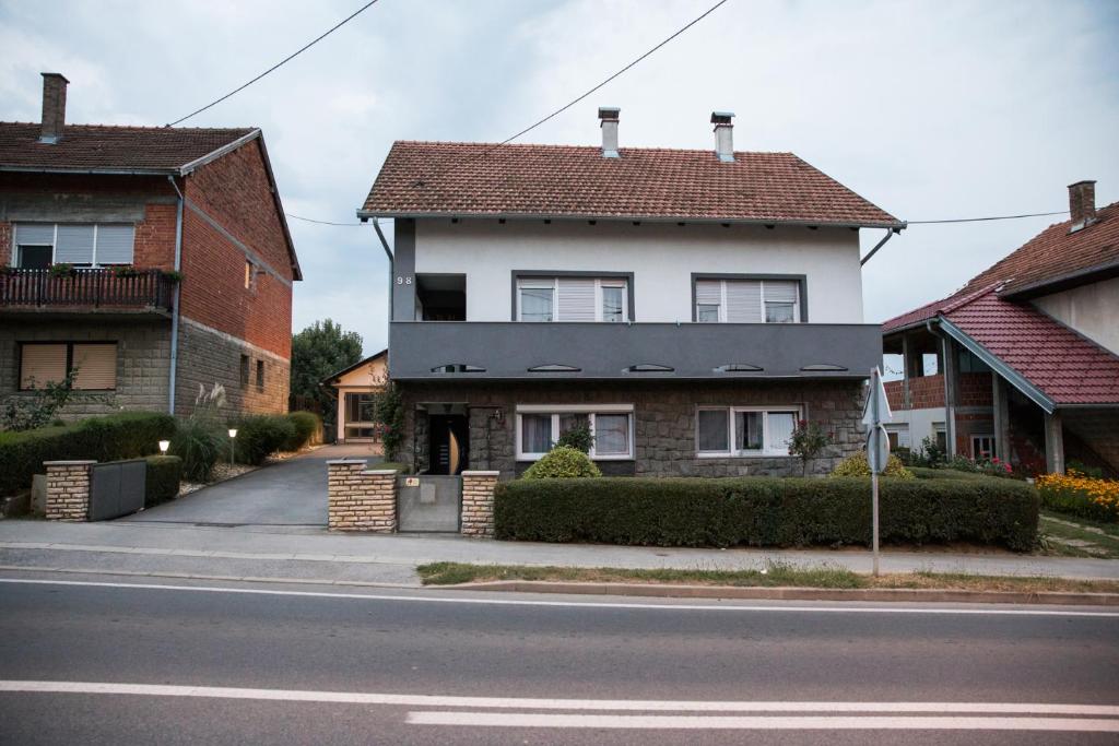a house on the side of a street at apartman tušek-Bjelovar in Ždralovi
