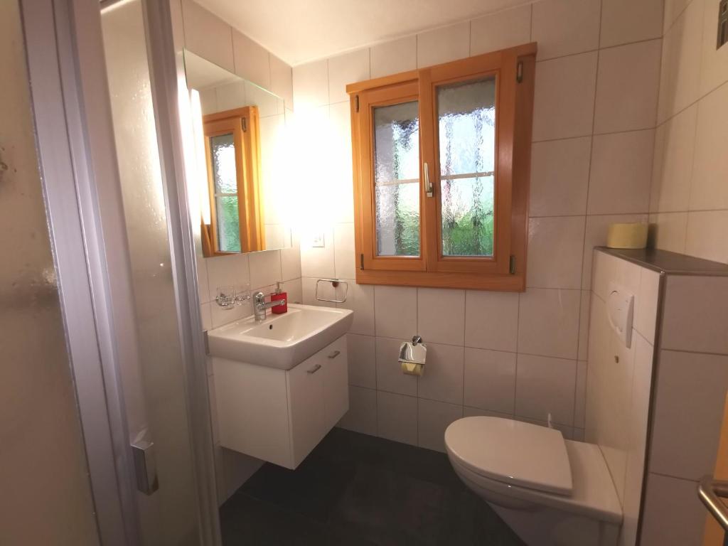 Koupelna v ubytování Apartments Chalet Tatyana