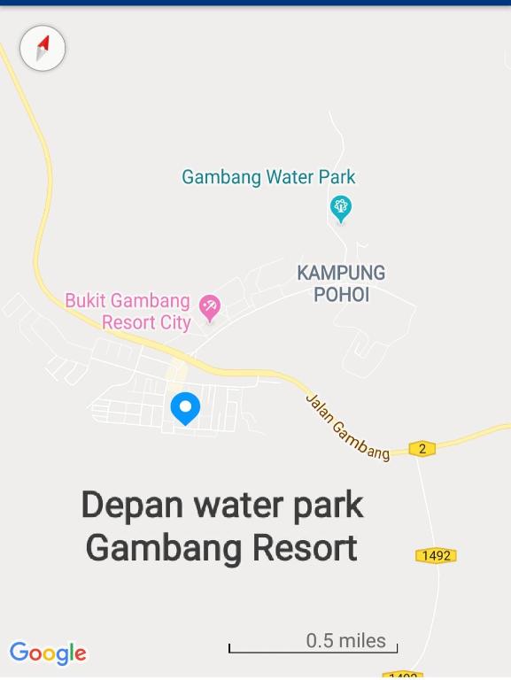 a map of the devonian water park campming resort at Homestay Simple in Gambang