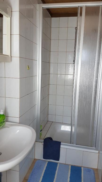 Koupelna v ubytování Gasthaus Goldner Löwe