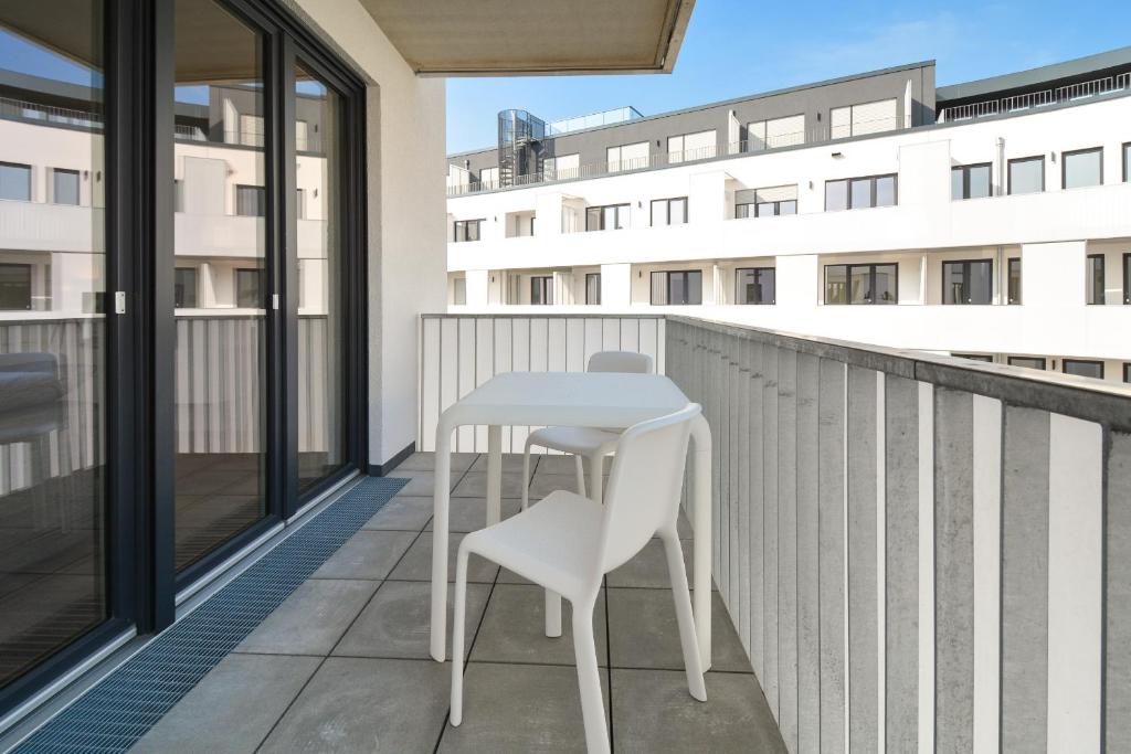 Balkón nebo terasa v ubytování Lunas Appartements Essen